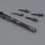Динамометрический ключ и набор экспандеров для расщепления кости (имплантология)